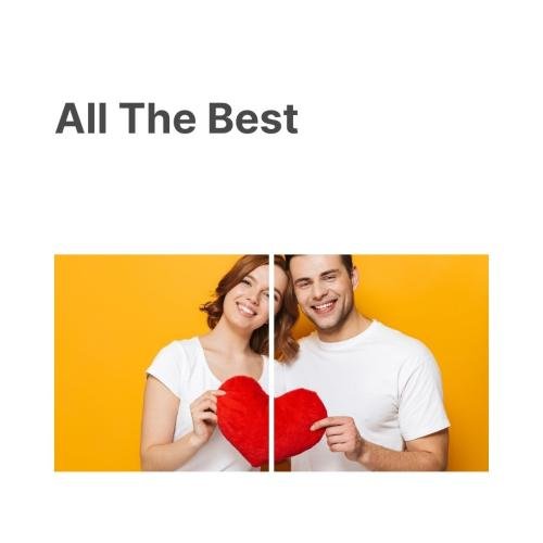 All the best with red heart