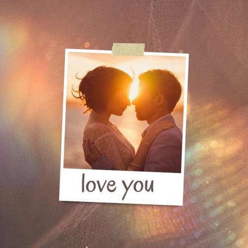 Couple on wish card Love you