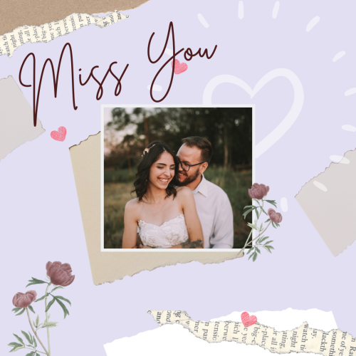 Miss You, Beautiful wish card design.