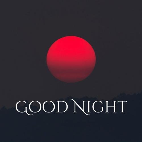 Red moon view at good night