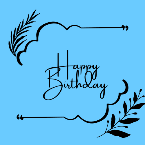 Sky back on wish card Happy Birthday