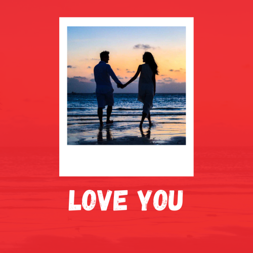 Couple at beach, said Love you to each other