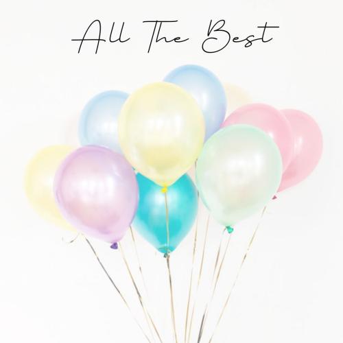 All the best with lots of colorful balloons