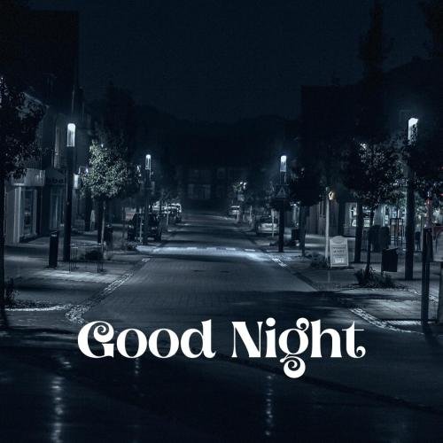 Street view with lots of street lights, good night