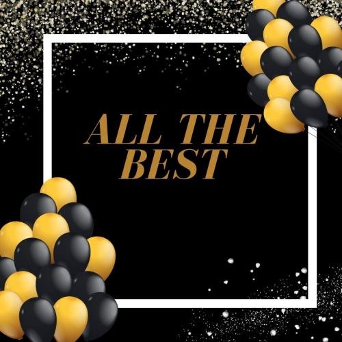 All the best with yellow and black balloons.