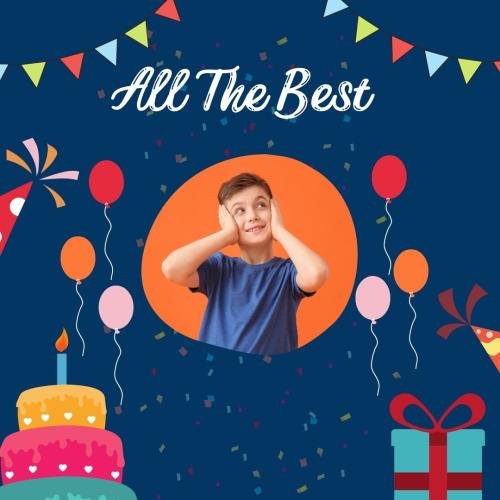 All the best with birthday gift card