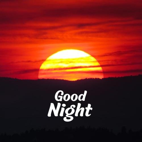 sun set view from far away, Wishing good night