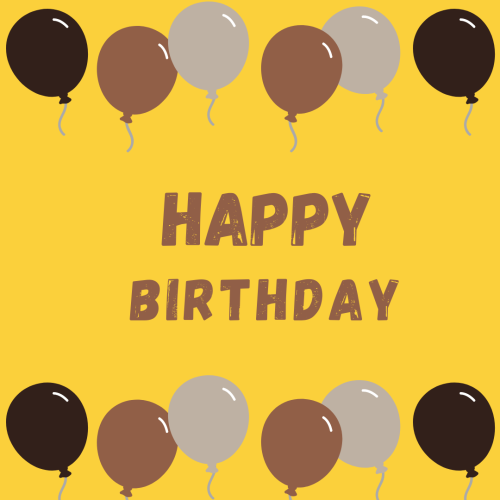 Yellow Color Birthday Card 