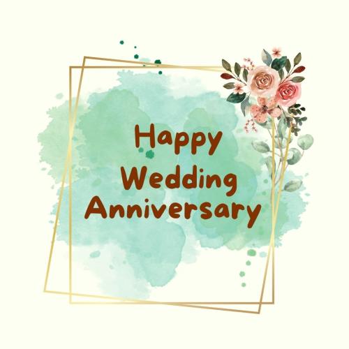 Happy Wedding Anniversary Image Card With Beautiful Background