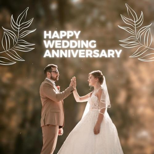 Couple image on happy wedding anniversary