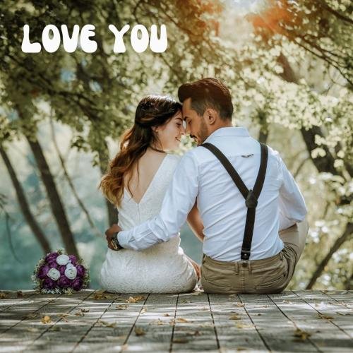 Couple on wish card Love you