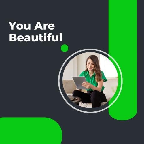 The girl looks beautiful while using her tab.