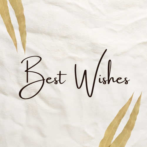 Best Wishes, simple wish card design.
