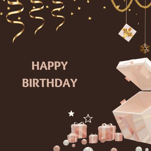 Gifts on wish card Happy Birthday