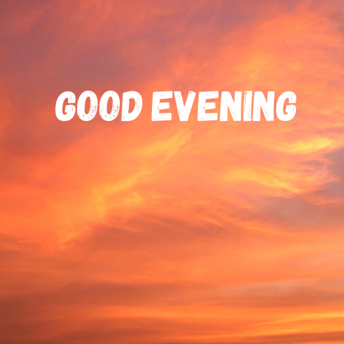 Colorful back on wish card GOOD EVENING