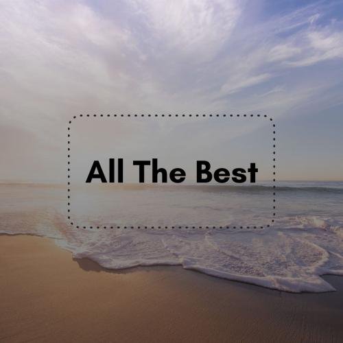 All the best written with a beach background.