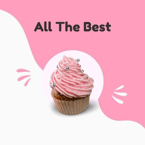 A cupcake with pink cream is best