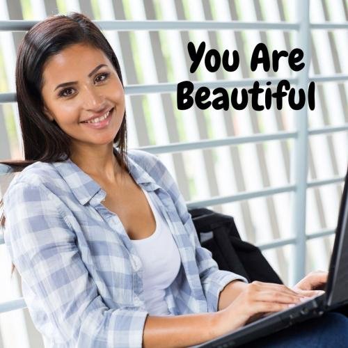 The girl looks beautiful with her white background. 