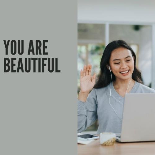 Girl looks beautiful while using a laptop
