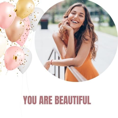 The girl looks beautiful by his smile.