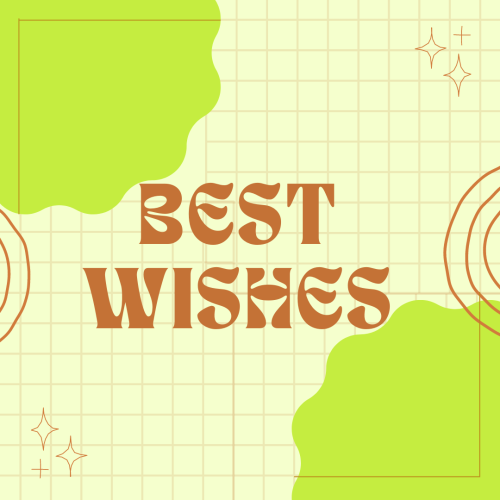 Best Wishes, simple wish card design.