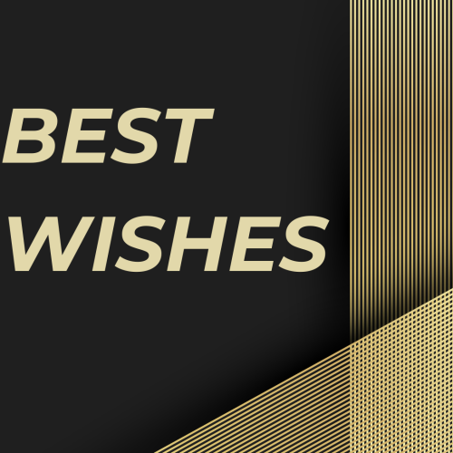 Best Wishes, simple wish card design.