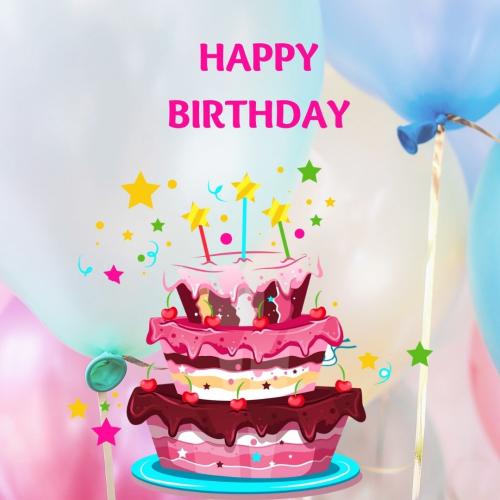 Happy Birthday with cake