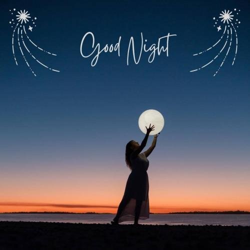 Good Night Girl Holding The Moon
