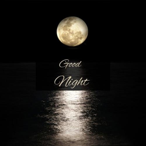 Good night with a image of Full Moon