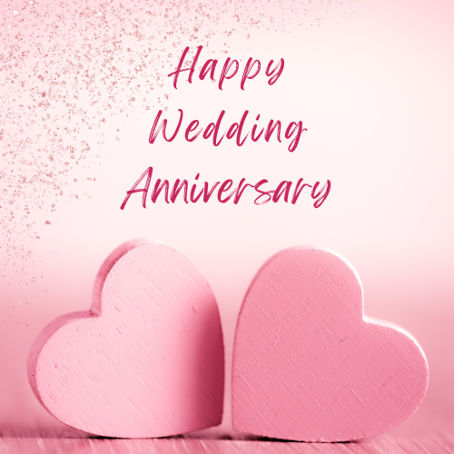 Image Card With Heart Happy Wedding Anniversary