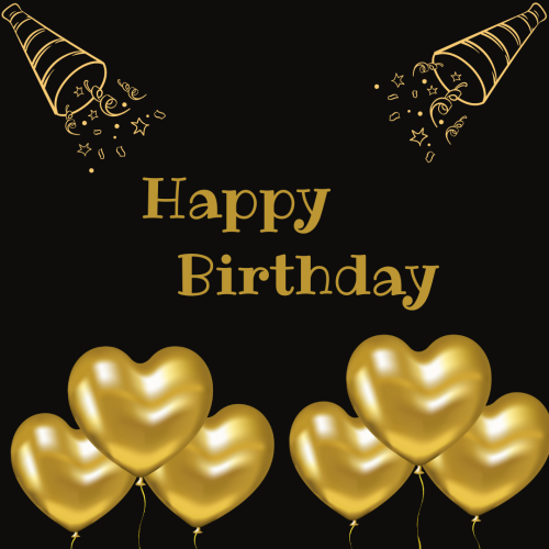 Gift balloons and stars,happy birthday