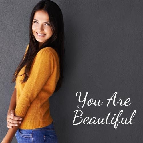 The pose of the girl looking beautiful