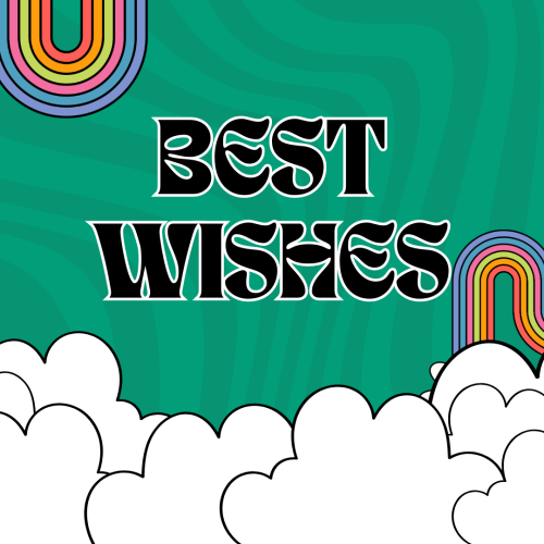 Artistic wish card design, Best Wishes.