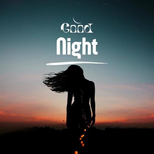 Good Night Image Card Girl Standing Alone