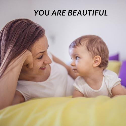 Baby and girl are looking so beautiful