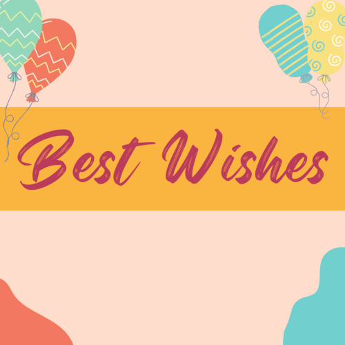 Best Wishes, Balloons on a card.