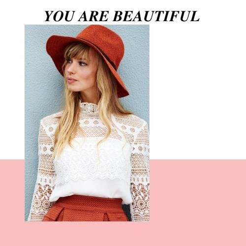 you are beautiful with  a hat.