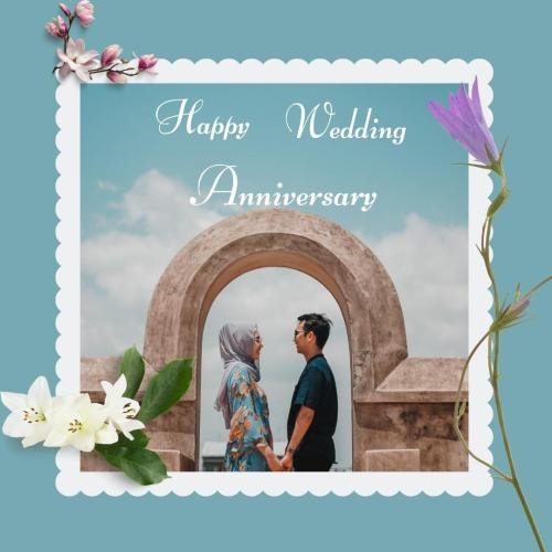 couple picture on happy wedding anniversary
