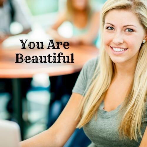 Blonde girl looks beautiful with a smile on your face