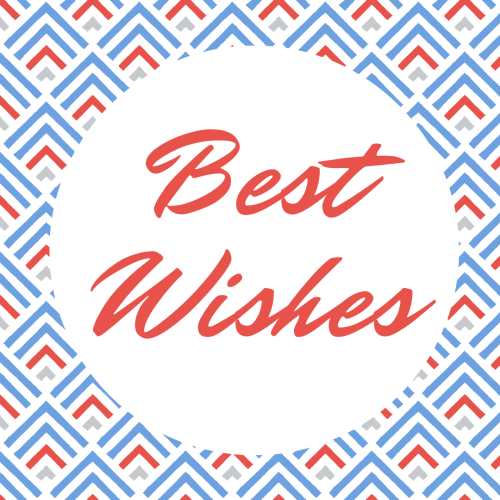 Pattern design on a wish card, Best Wishes.