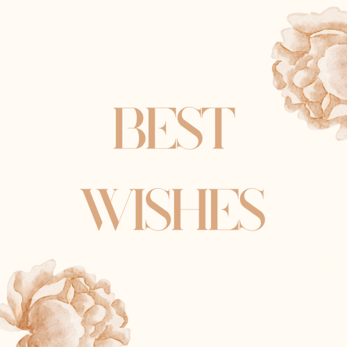 Flowers on a simple white background, Best Wishes.