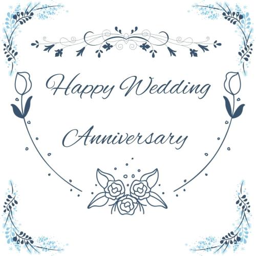 happy wedding anniversary art design post