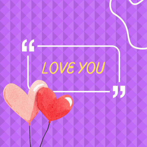 Red and pink flower, Love you
