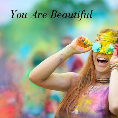 Face of the girl is beautiful with yellow color