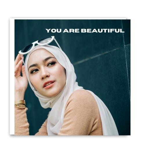 Beautiful looking girl with a white hijab