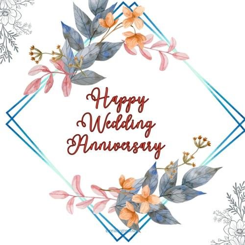 Happy wedding anniversary card
