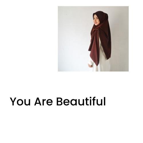 The Hijab girl looks beautiful 