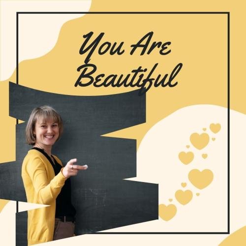 Girl looking beautiful with yellow background color