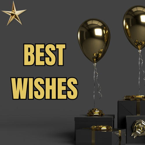 Black balloons and black gifts, Best Wishes.