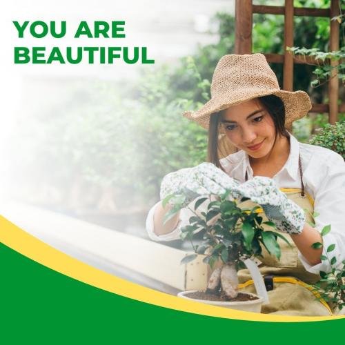 Girl looking beautiful when they care the plant